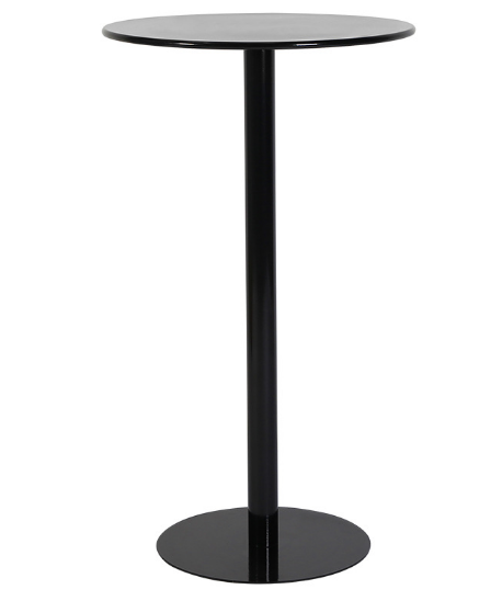 熱推簡約鐵藝高腳小圓桌(黑色（高光）)(尺寸:直徑60CM,高104CM)
