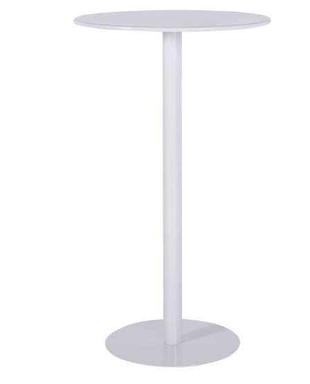熱推簡約鐵藝高腳小圓桌(白色（高光）)(尺寸:直徑60CM,高104CM)