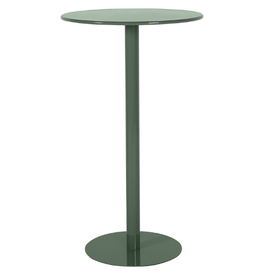 熱推簡約鐵藝高腳小圓桌(莫蘭迪綠（高光）)(尺寸:直徑60CM,高104CM)