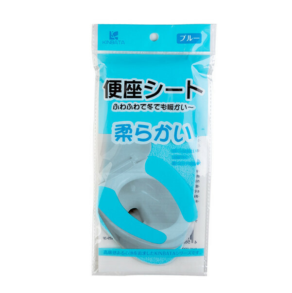 激抵黏貼式通用馬桶防水坐便墊（N-388 藍色）
