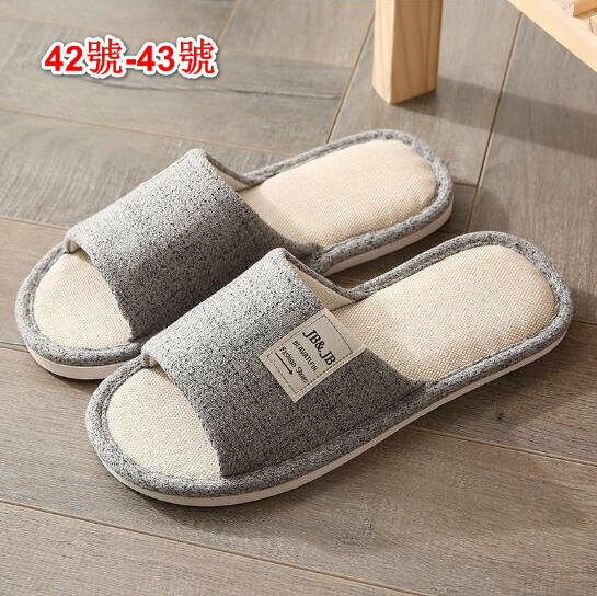 Lightweight & Comfortable Hemp Slippers No.42-43 (Gray)