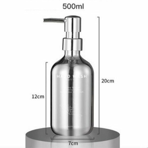 激抵電鍍洗漱用品分裝瓶梘液器（銀色洗手液分裝瓶）