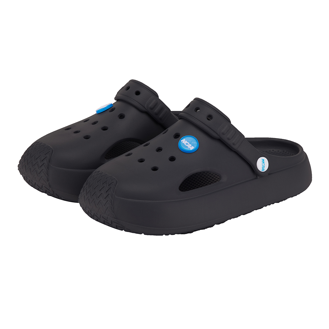 【NCAA】洞洞鞋 童鞋 防水 超輕量 透氣 柔軟 童鞋款-黑/淺卡其