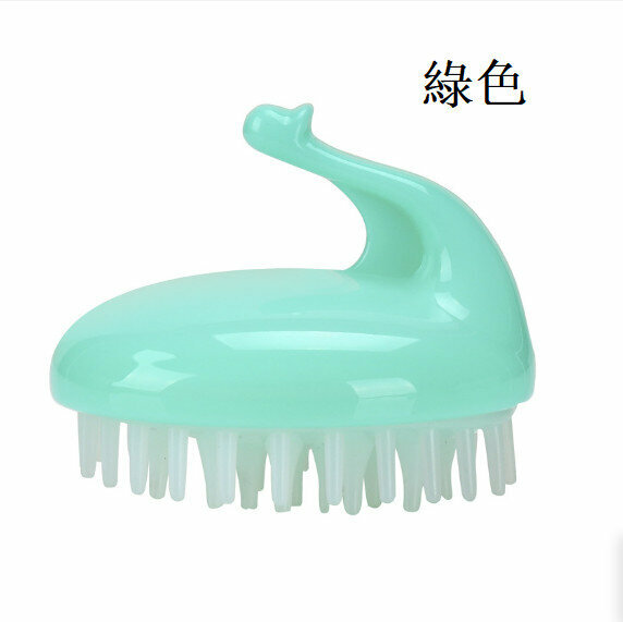 爆款綠色-超柔軟頭皮經絡減壓按摩梳 