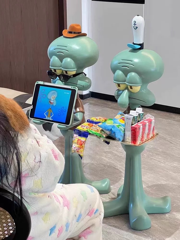 <居家好物>章魚哥端盤擺件（門神款）傢俱 擺設