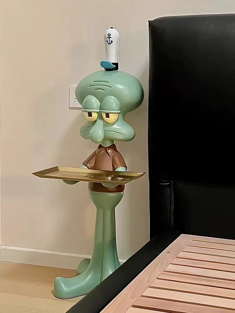 <居家好物>章魚哥端盤擺件（門神款）傢俱 擺設