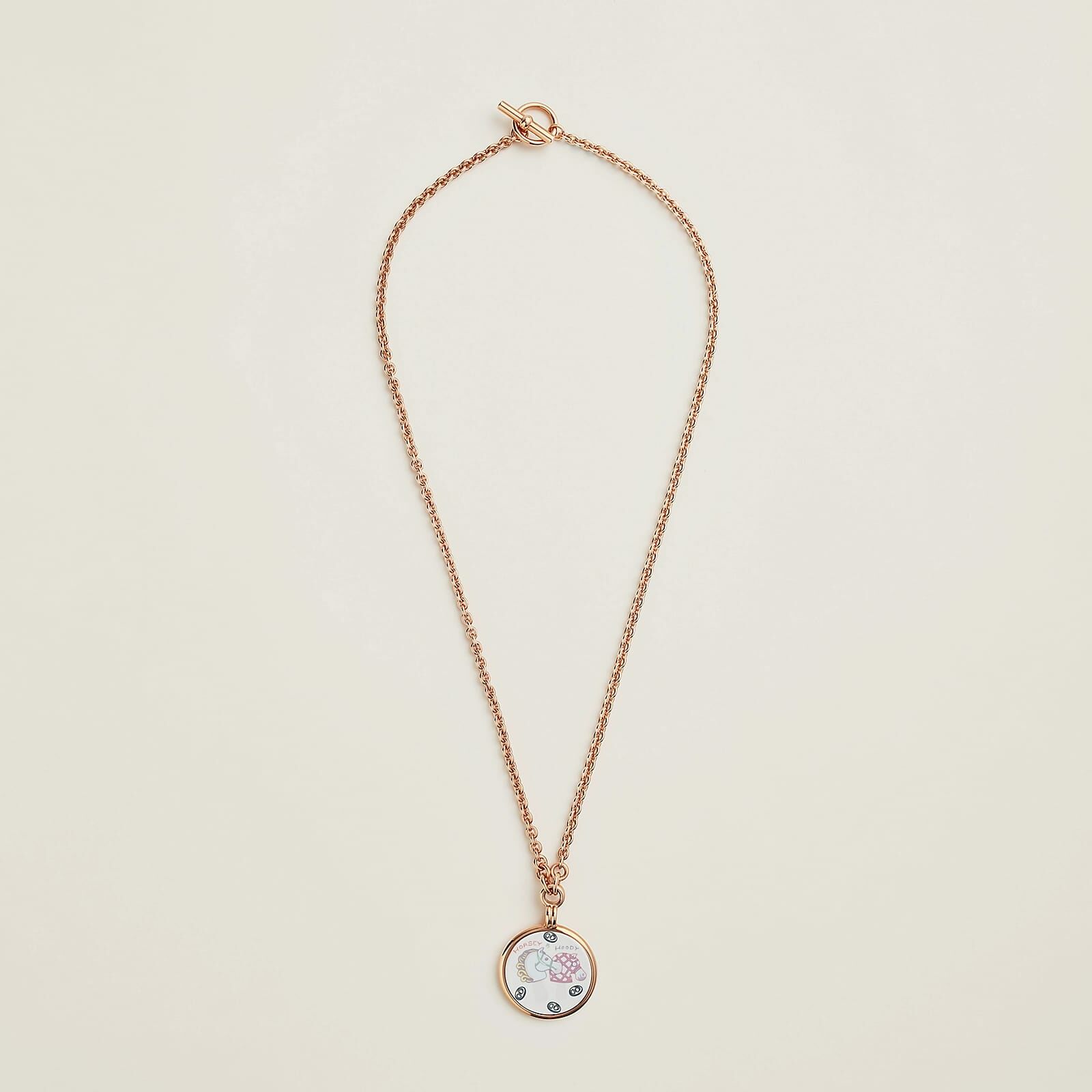 【入手困難♪】HERMES ネックレス Medaille Funny Ice Cream NEW】HERMES MEDAILLE FUNNY ICE CREAM SMALL MODEL NECKLA