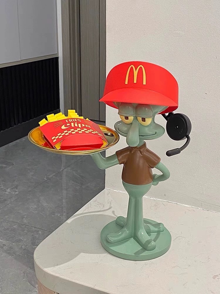 <居家好物>章魚哥端盤擺件（桌面款）傢俱 擺設