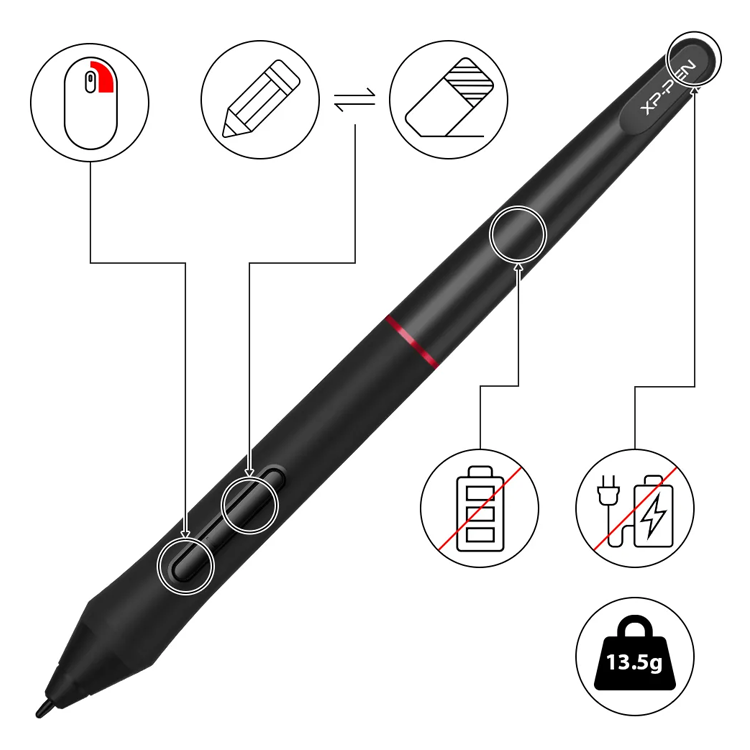 XP-Pen PA2 (SPE50) Battery-Free Stylus