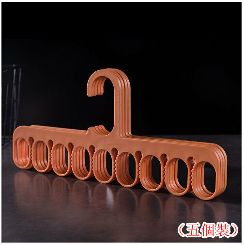 Five-piece multipurpose portable small clothes rack socks rack clothes rack (orange)