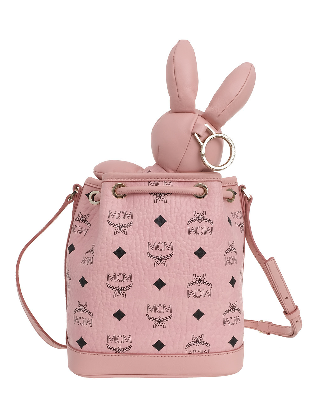 Mcm pink bucket bag sale