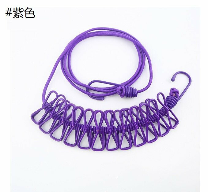 Portable non-slip clothesline (purple one)