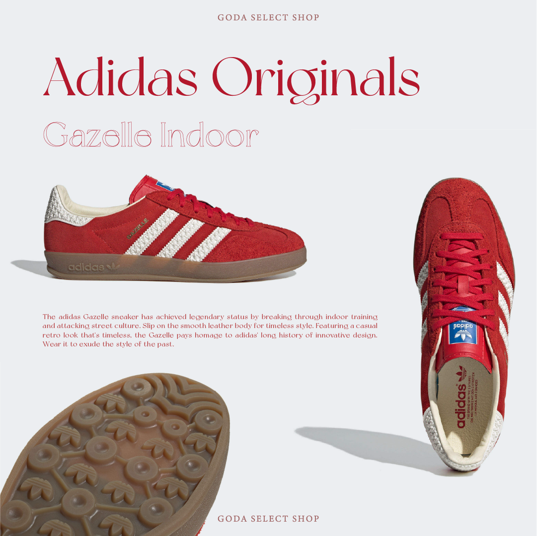 Adidas Originals Gazelle Indoor 紅白 浮雕 IF1808