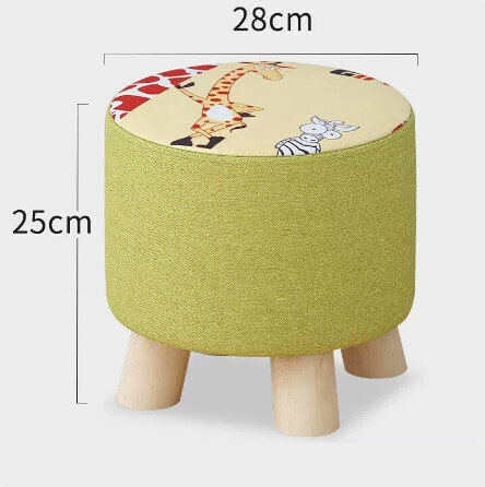 Solid wood cloth stool [25 high four-round stool (pine) giraffe]