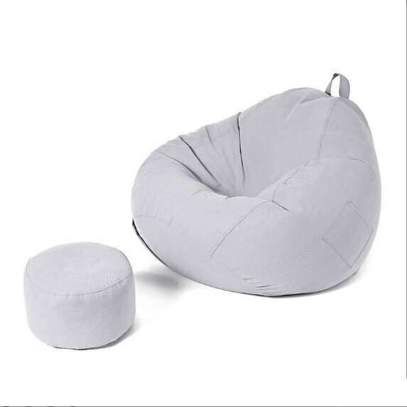 Children's bean bag sofa water drop tatami carding (medium 80*90m) light gray