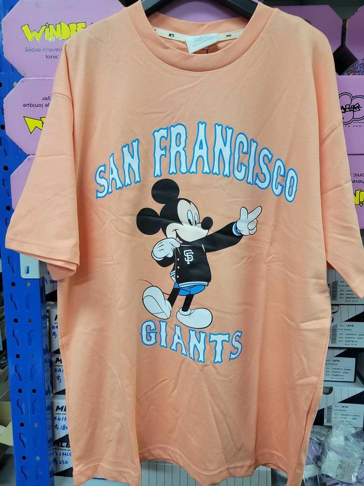 🇰🇷 韓國 OVERSIZE 橙色 米奇T-SHIRT （此為清貨價貨品不設退換）(K6/MLB202)