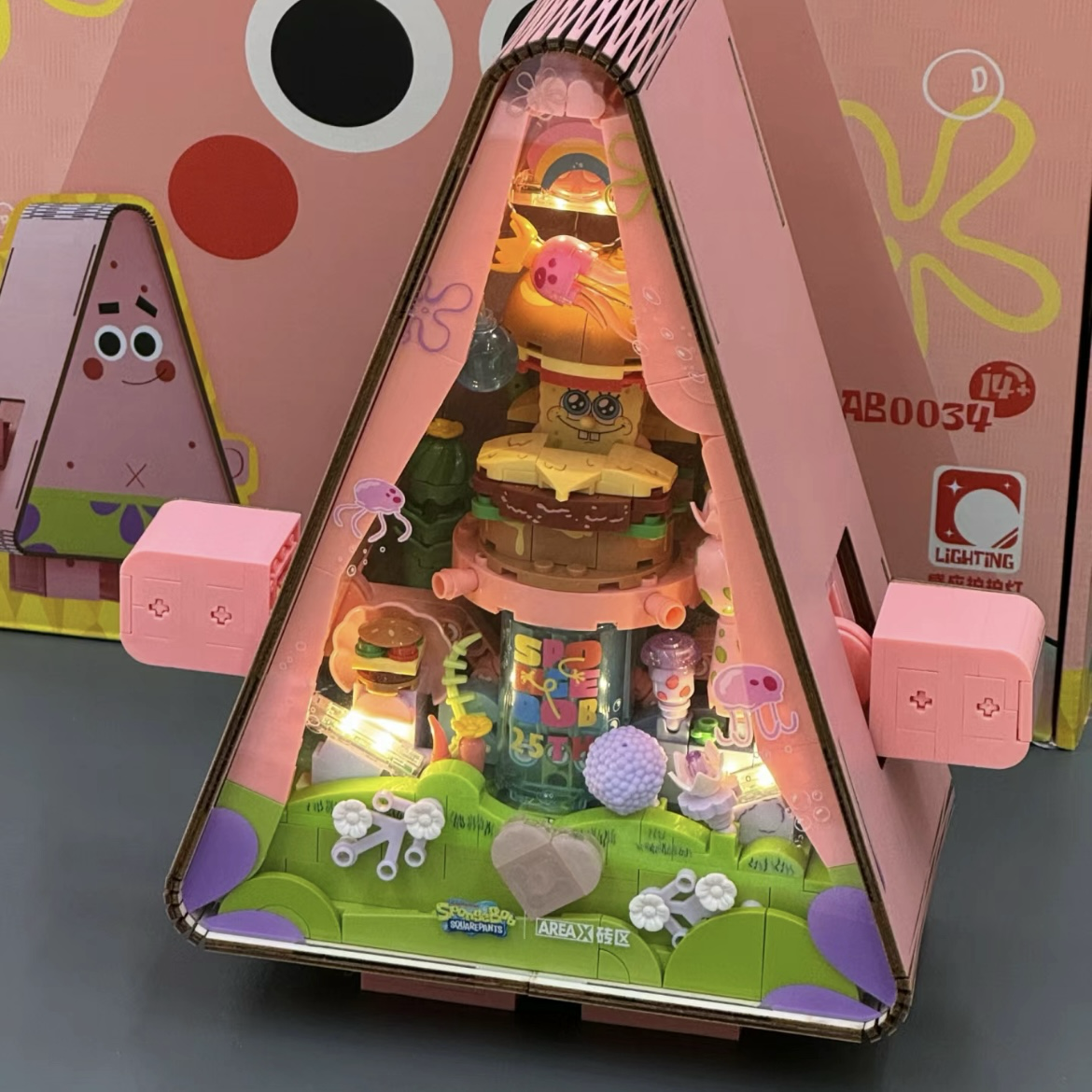 正版授權 AREAX 海綿寶寶 立體積木 25周年 海派甜心派對 聯名 磚區