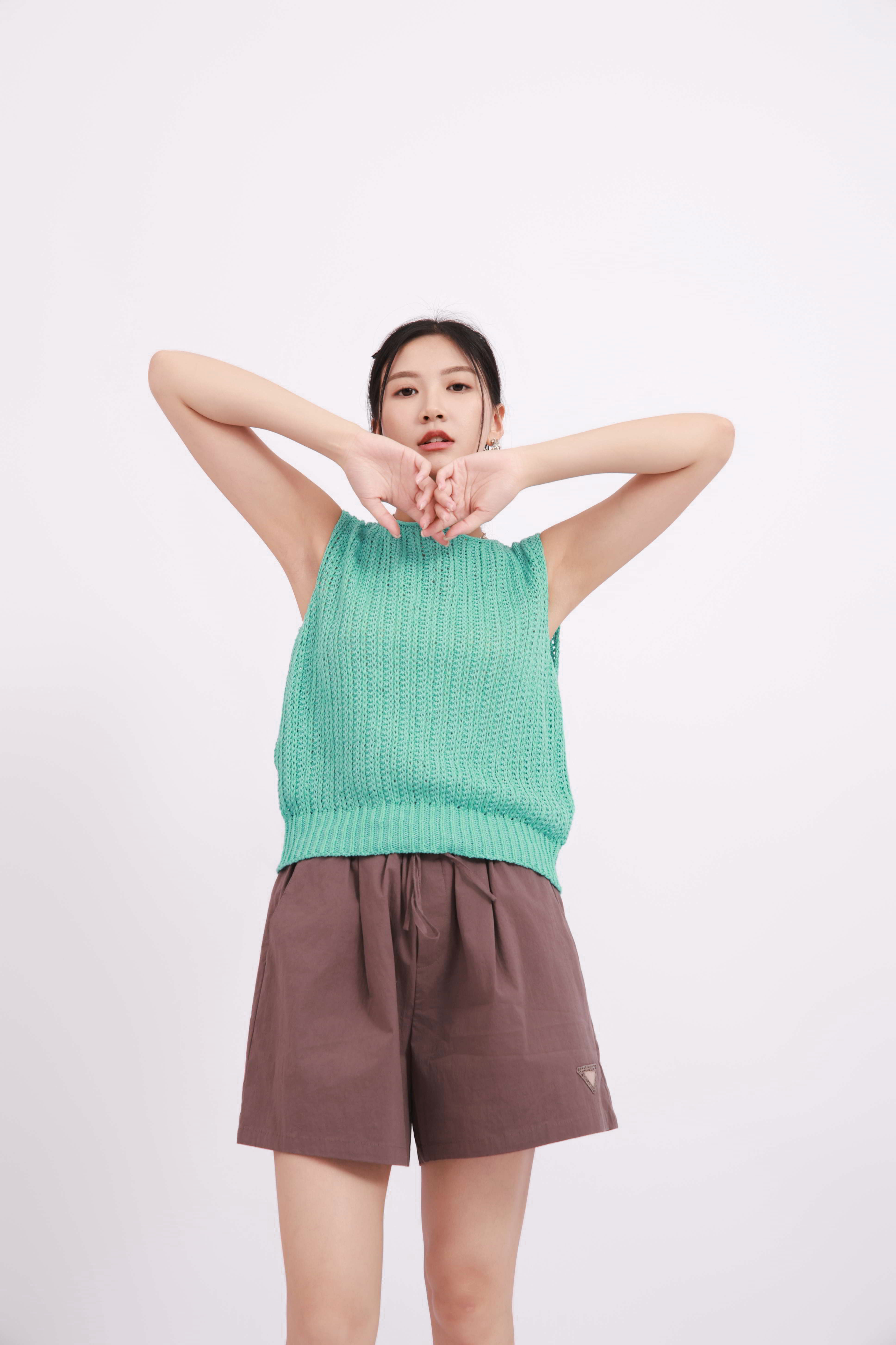 粗棉線針織寬肩背心 (現貨款式）