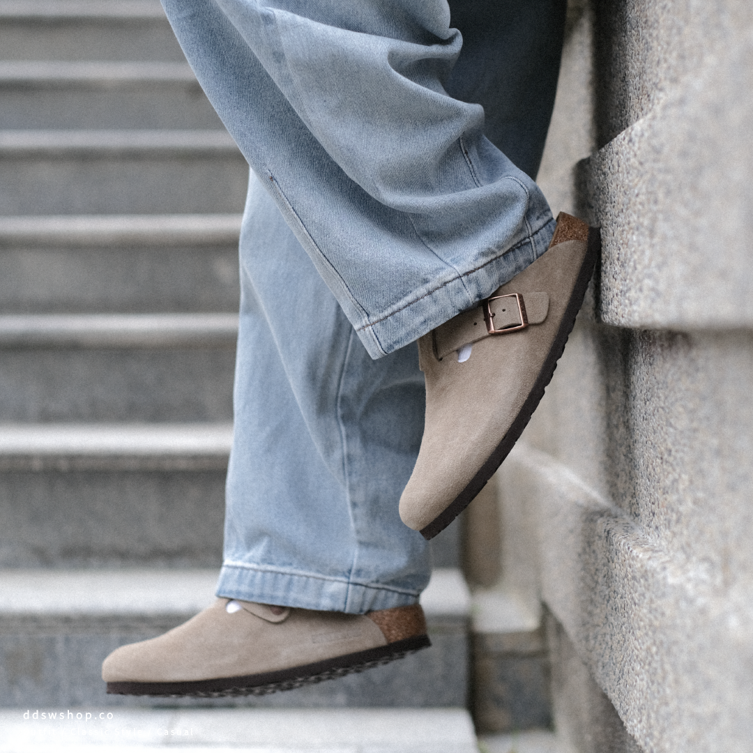 "代購" Birkenstock Boston "Taupe" 勃肯拖鞋 麂皮