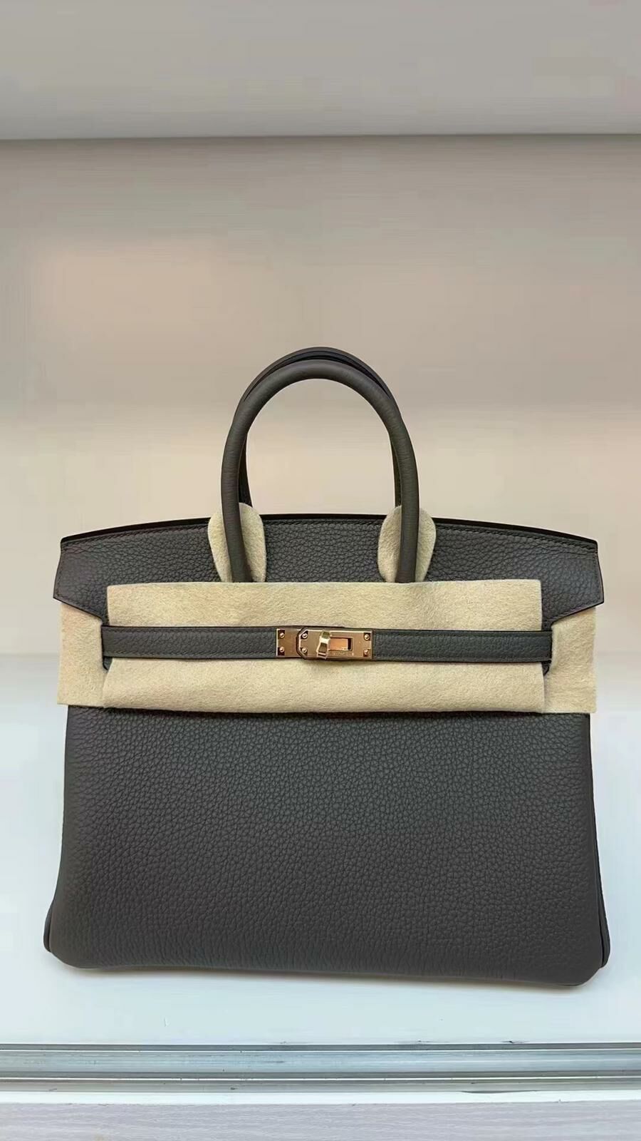 Birkin 25 H0 gris misty cp togo W