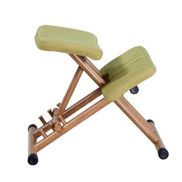 New computer chair spine correction posture correction chair kneeling chair ergonomic design (green linen, backless chair)