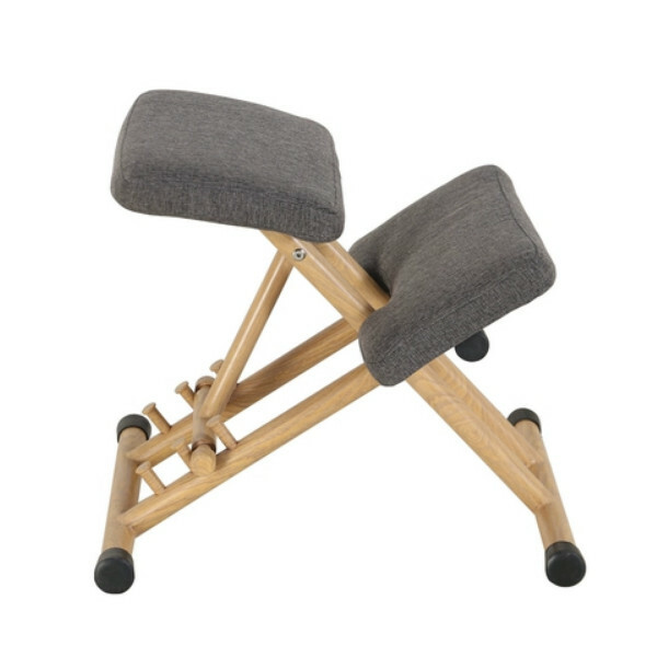 New computer chair spine correction posture correction chair kneeling chair ergonomic design (gray linen, backless chair)