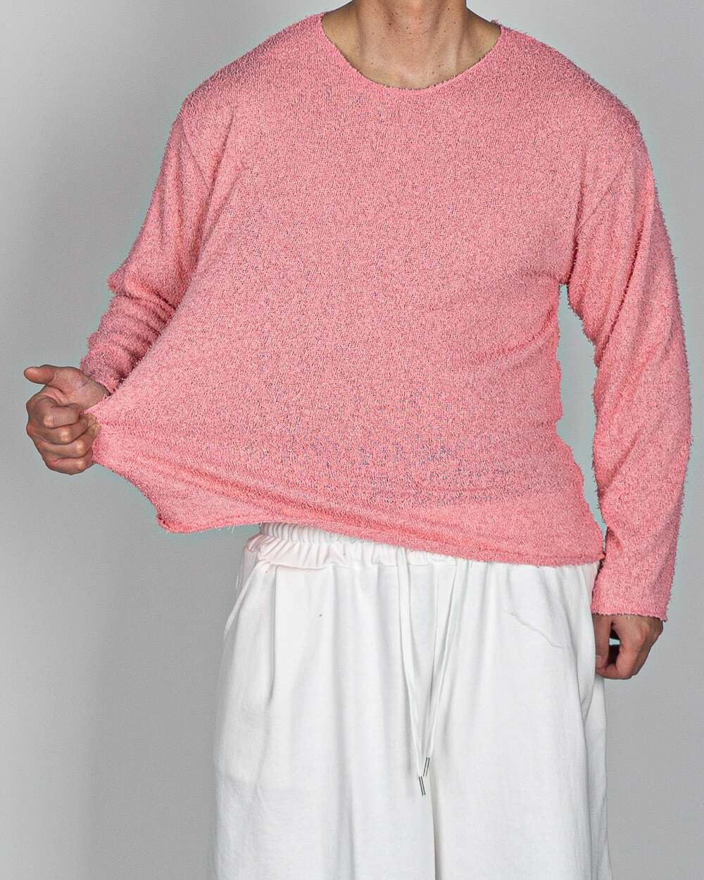 Eslick毛圈布寬鬆長袖T恤