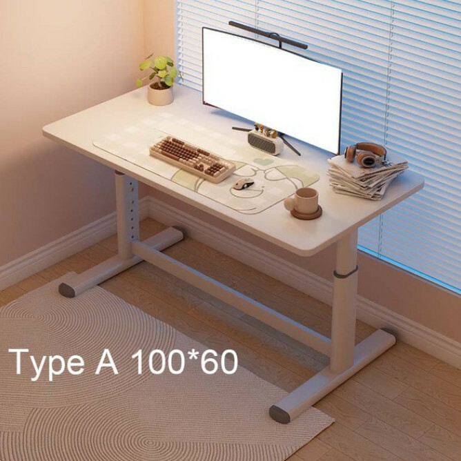 Hot recommended computer desk home office desk notebook learning rotation simple bearing round table corner (white basic model) 100x60cm