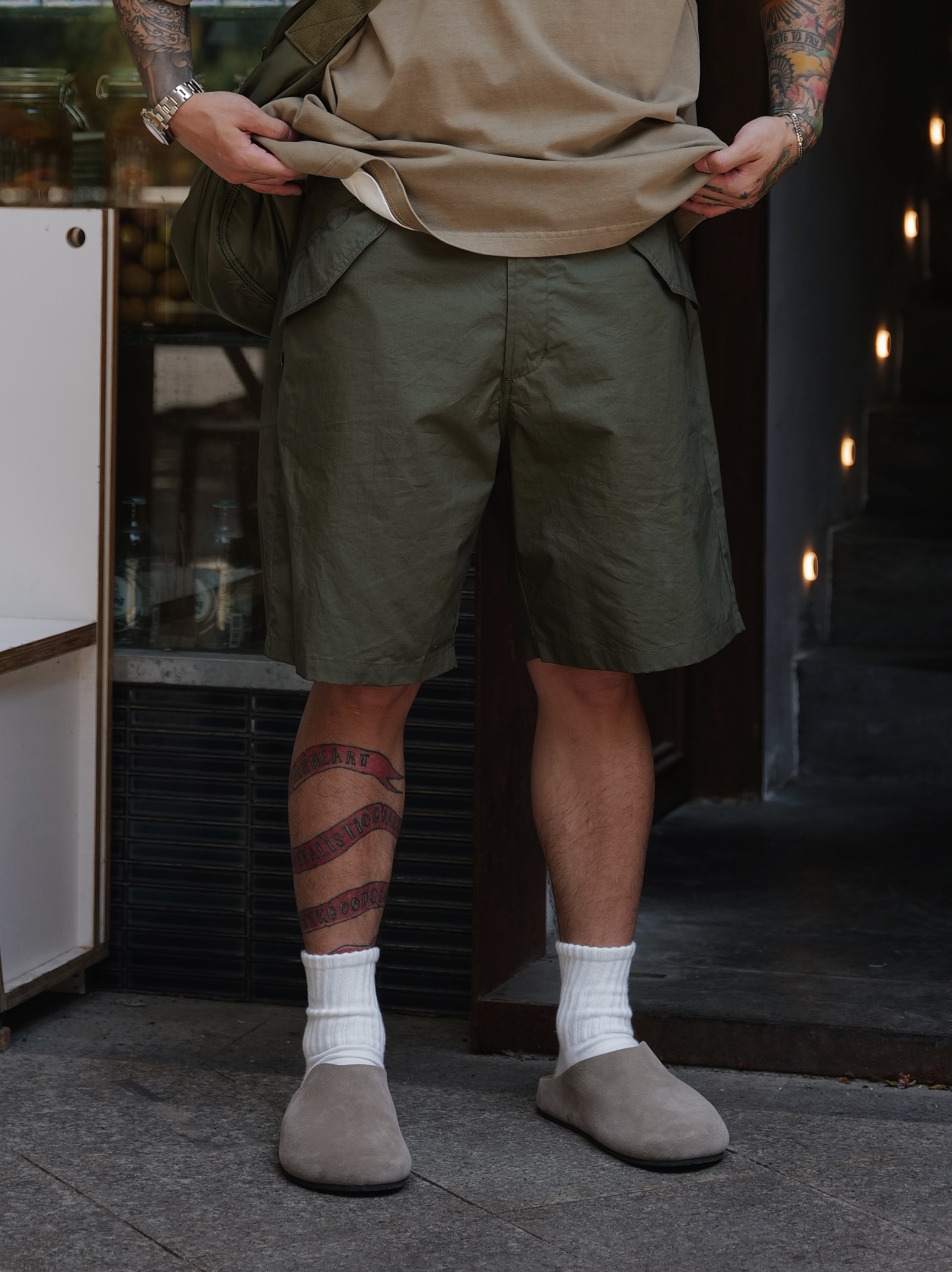 #預購 UNBENT 24SS 日本面料 多口袋 復古工裝 五分短褲 兩色