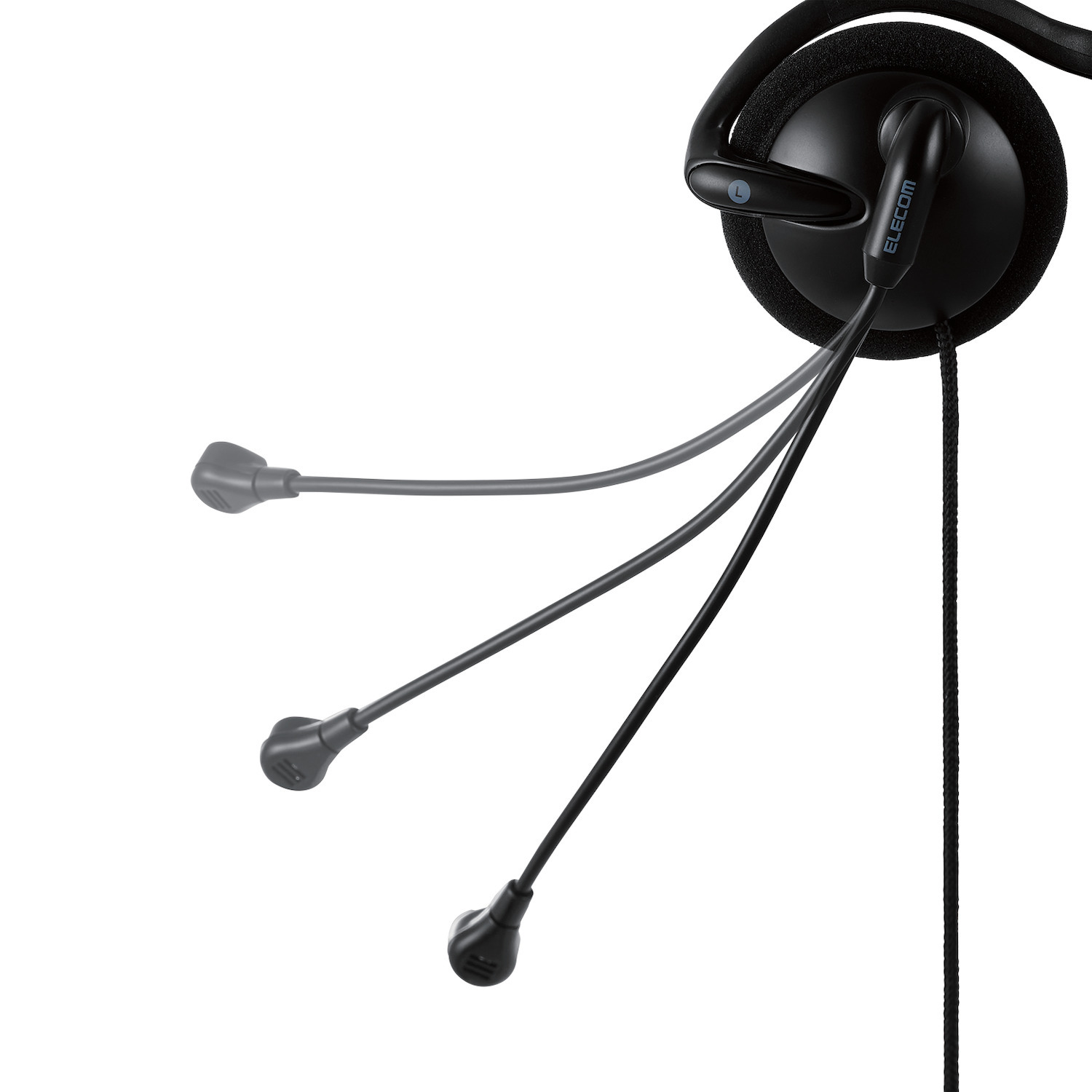 後掛式USB耳機連麥克風(HS-NB11SCBK)