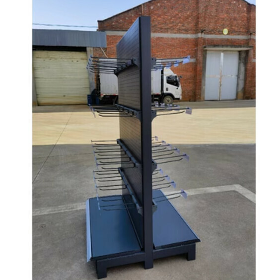 Hotly recommended supermarket convenience store shelves, storage racks, display racks [double-sided hook rack gray/length 90*width 80*height 135] [25 cm long with 40 transparent hooks]