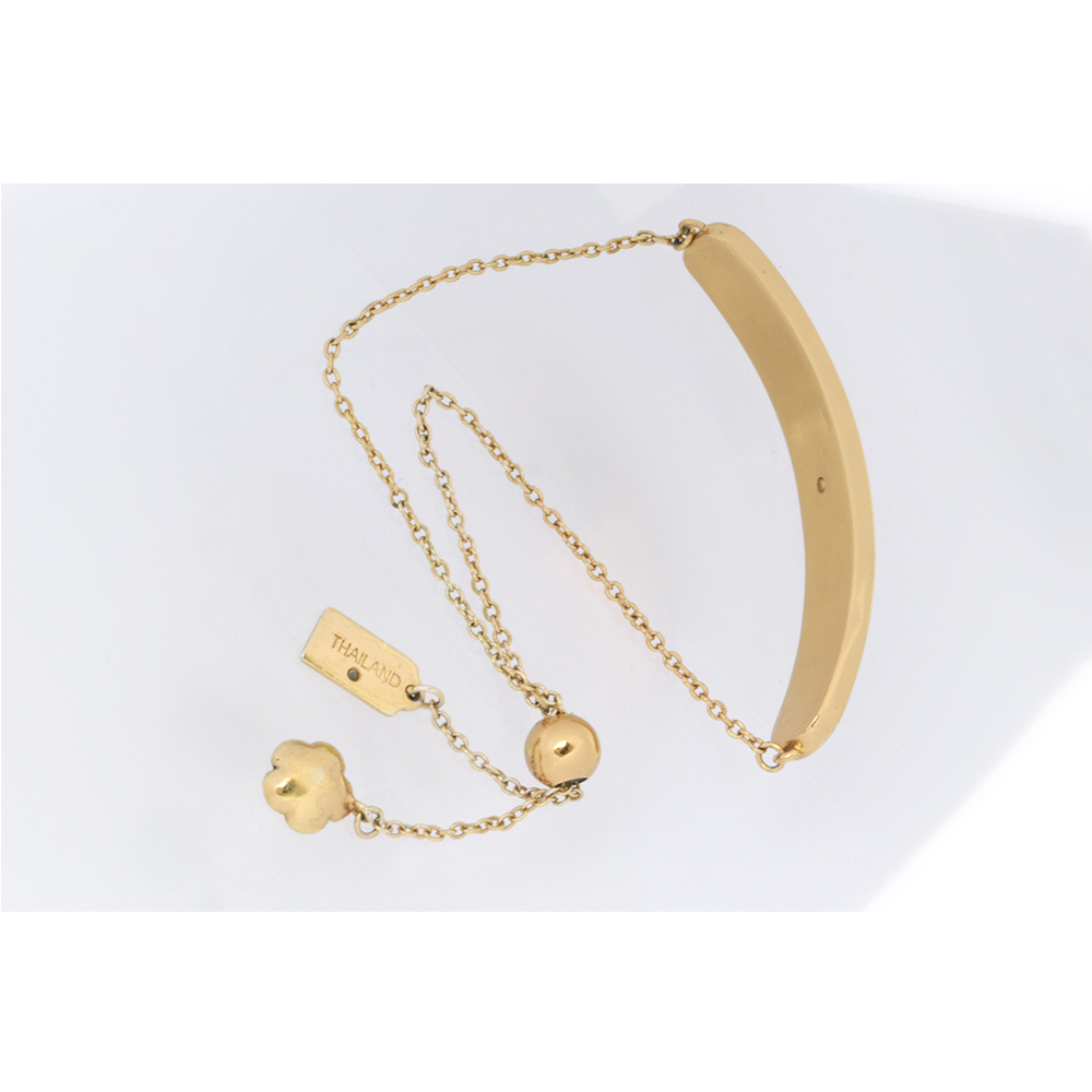 【COACH】Pave 水鑽鑲飾長方形及花卉吊墜可調手鍊(金色) C9338 GLD