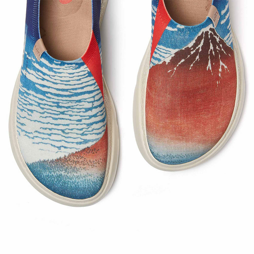 【 Uin 】西班牙原創設計 | 葛飾北齋-凱風快晴3 托萊多12 男鞋 彩繪鞋 休閒鞋 懶人鞋