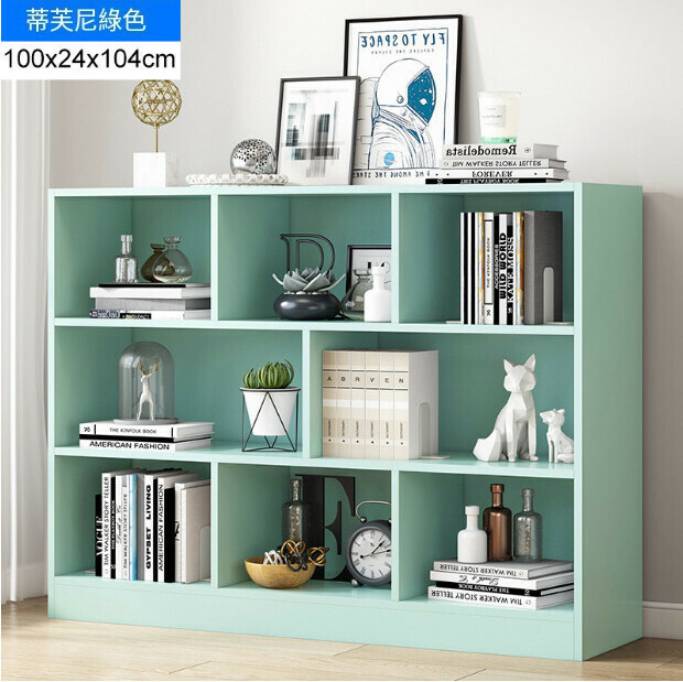 熱推【特價品】創意現代書櫃 儲物櫃 餐邊櫃（蒂芙尼緑100CM)(有微瑕疵，介意勿拍） 