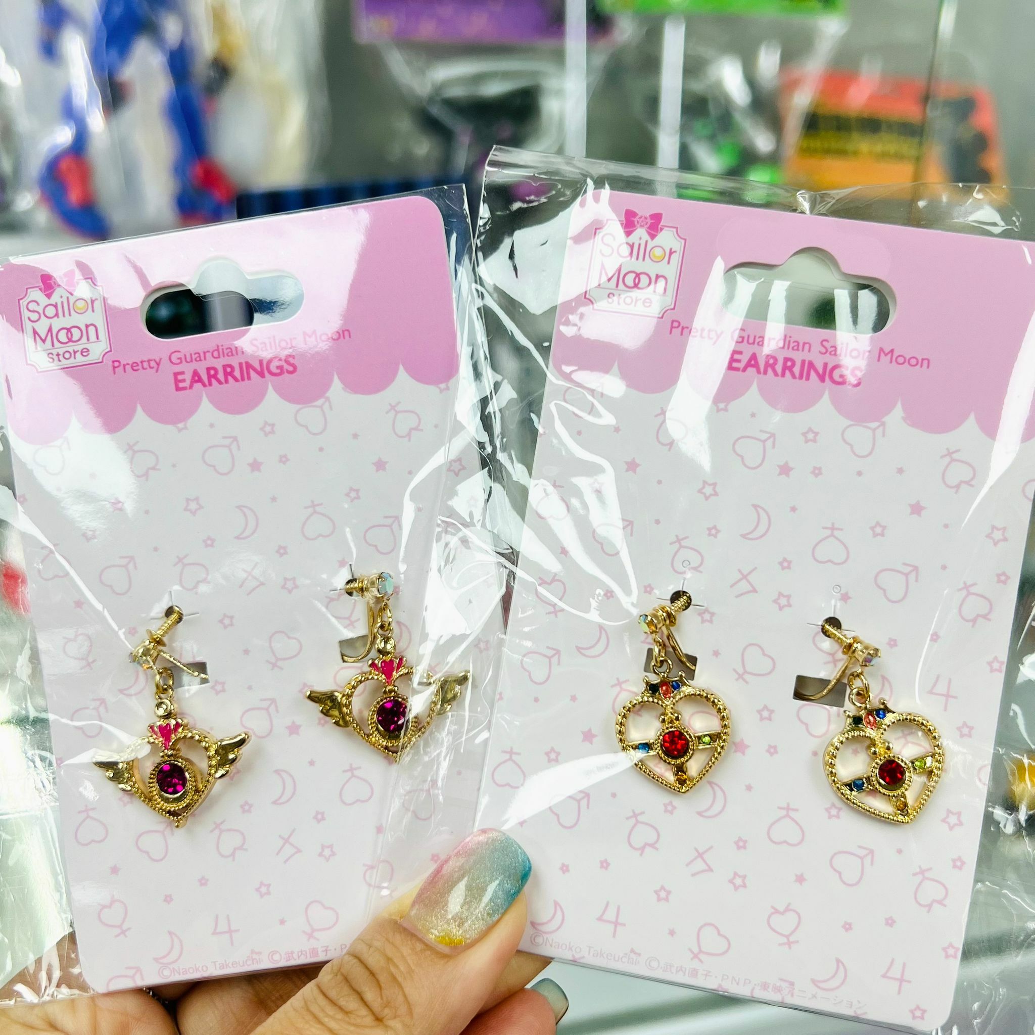 Sailormoon store Earrings (Crisis Moon / Cosmic Heart)