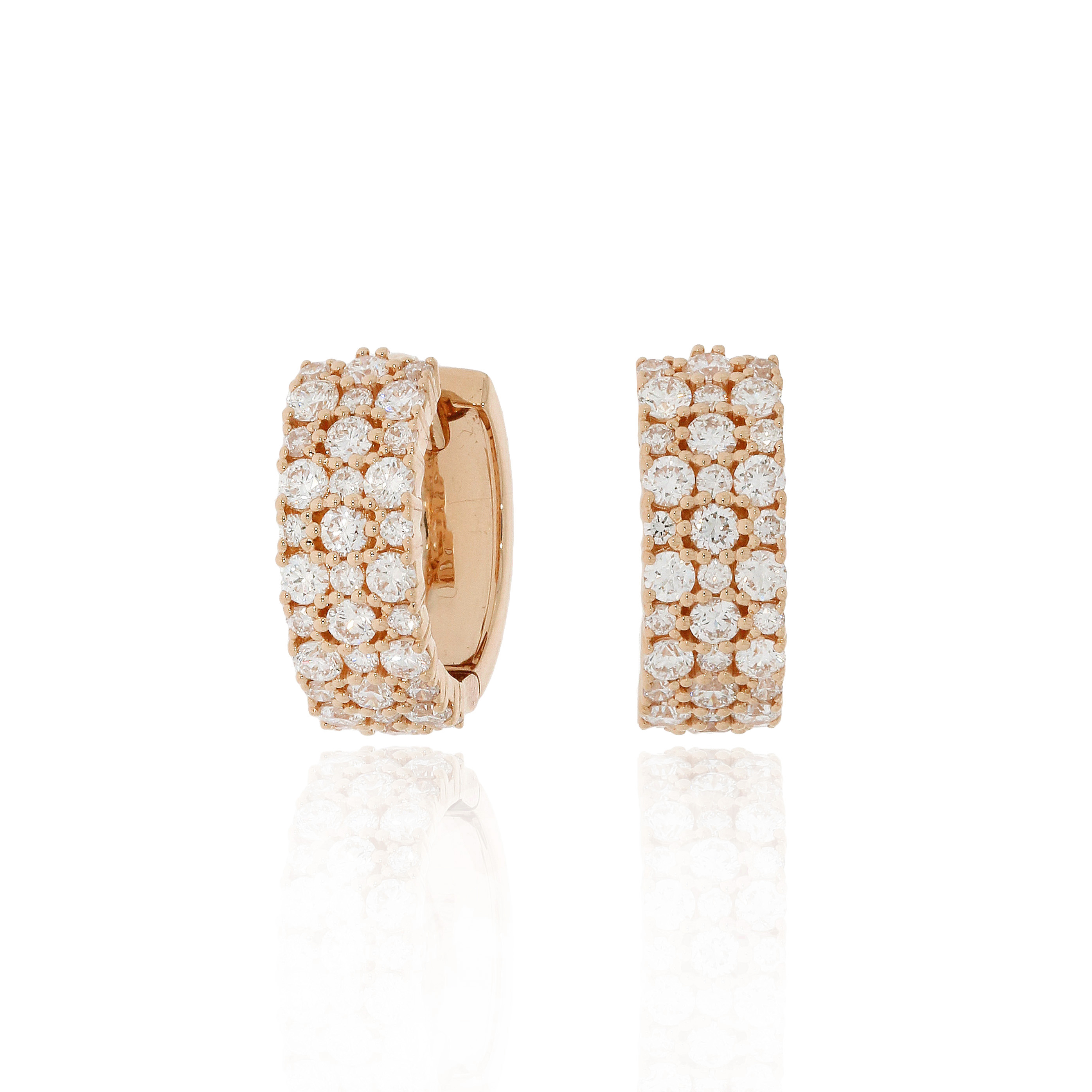 18K金鑽石耳環 (紅金/黃金)