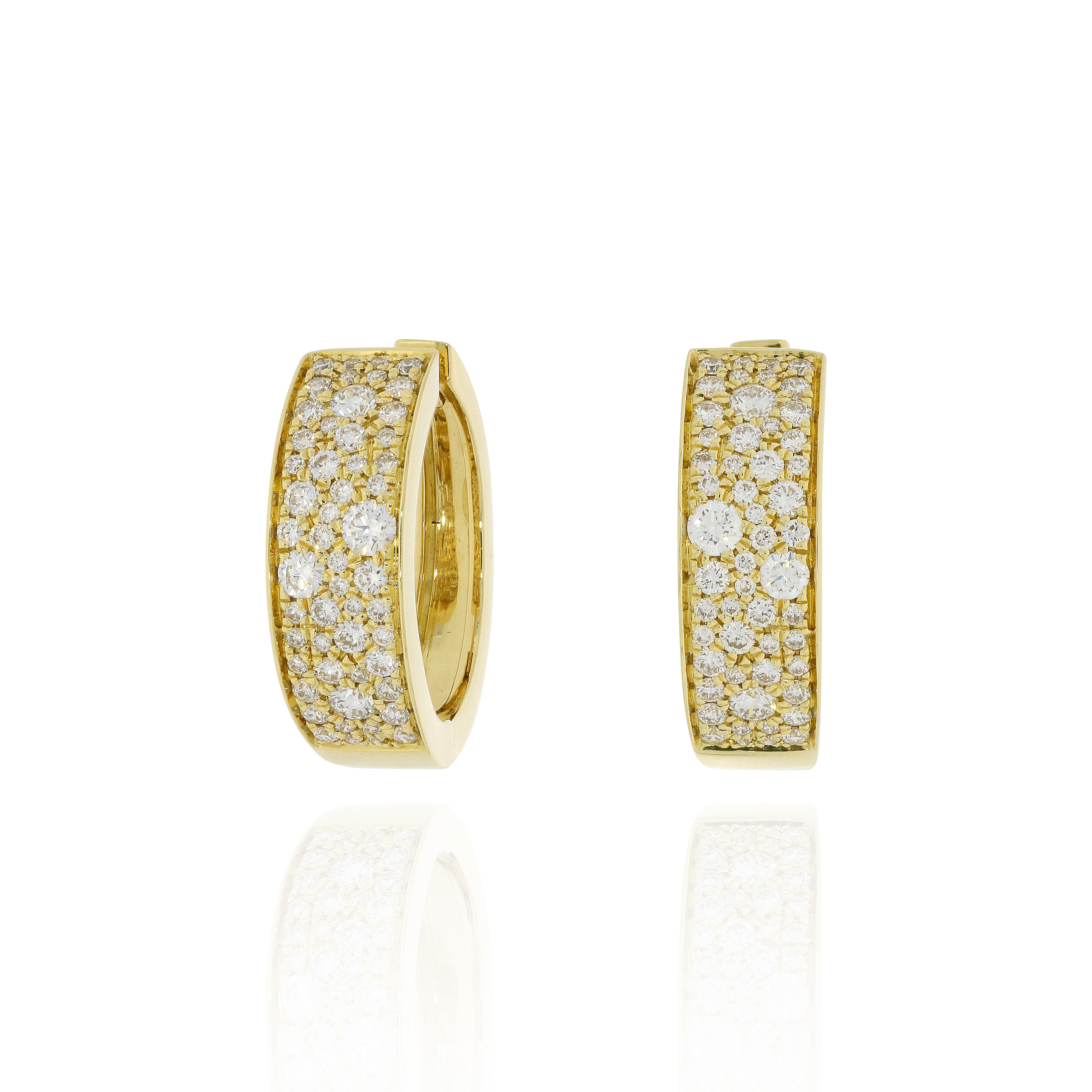 18K黃金鑽石圈耳環