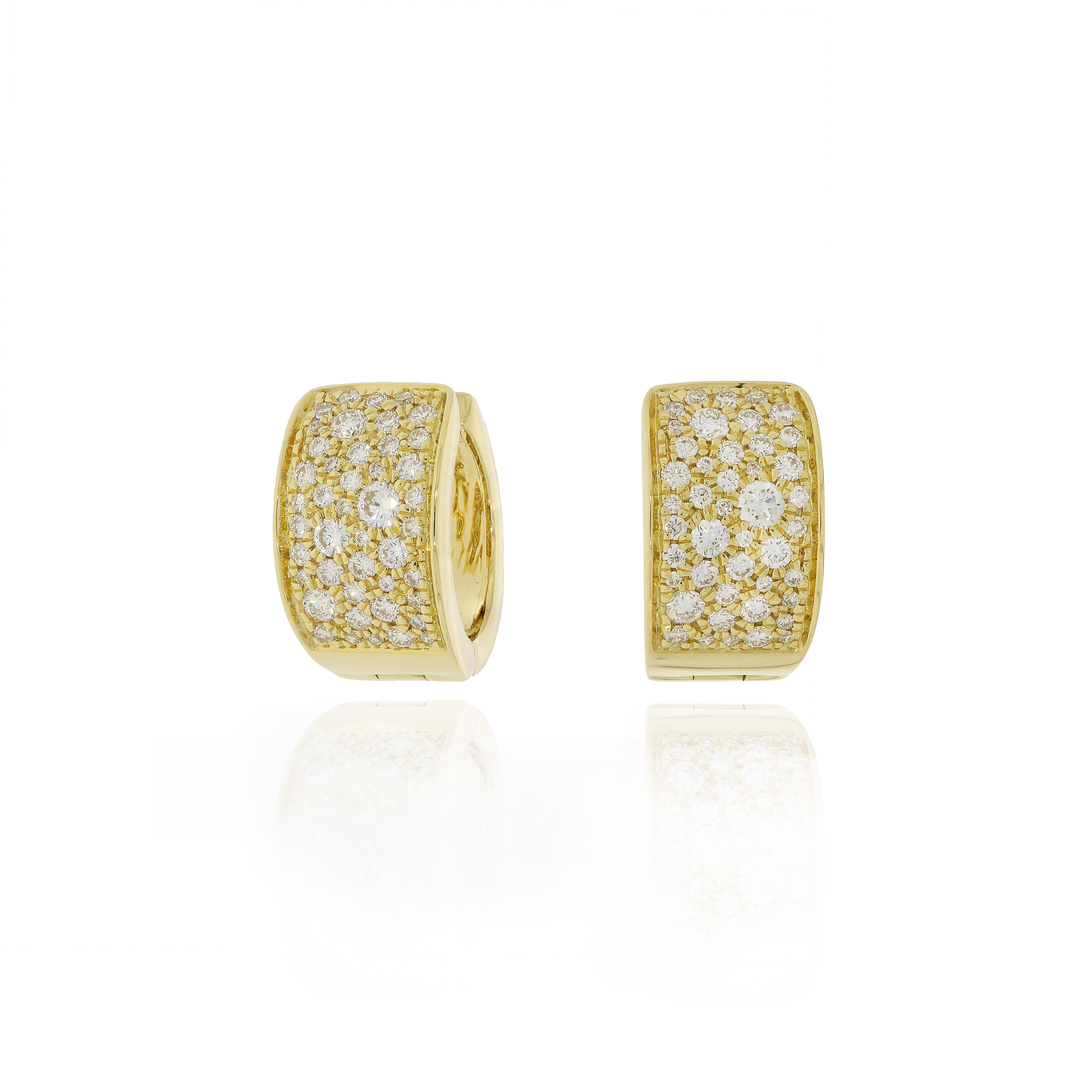 18K黃金鑽石圈耳環