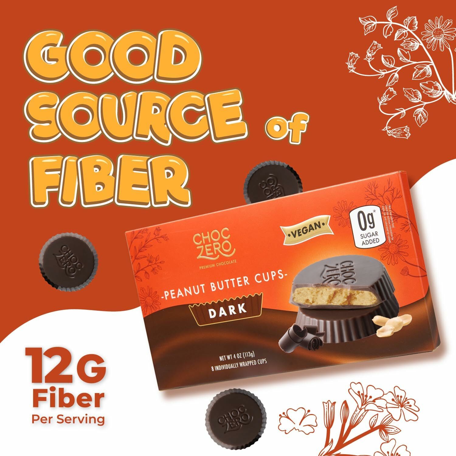 Choczero 黑朱古力花生醬杯 (盒裝) 4oz -8粒