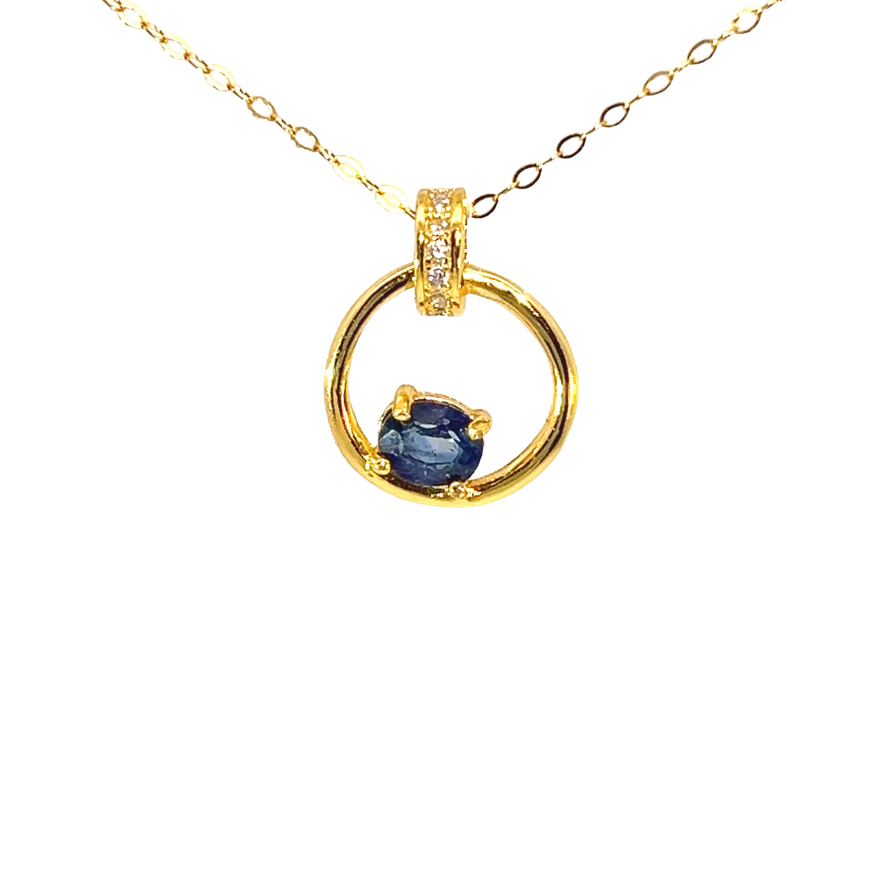 T440金圈藍寶石吊墜