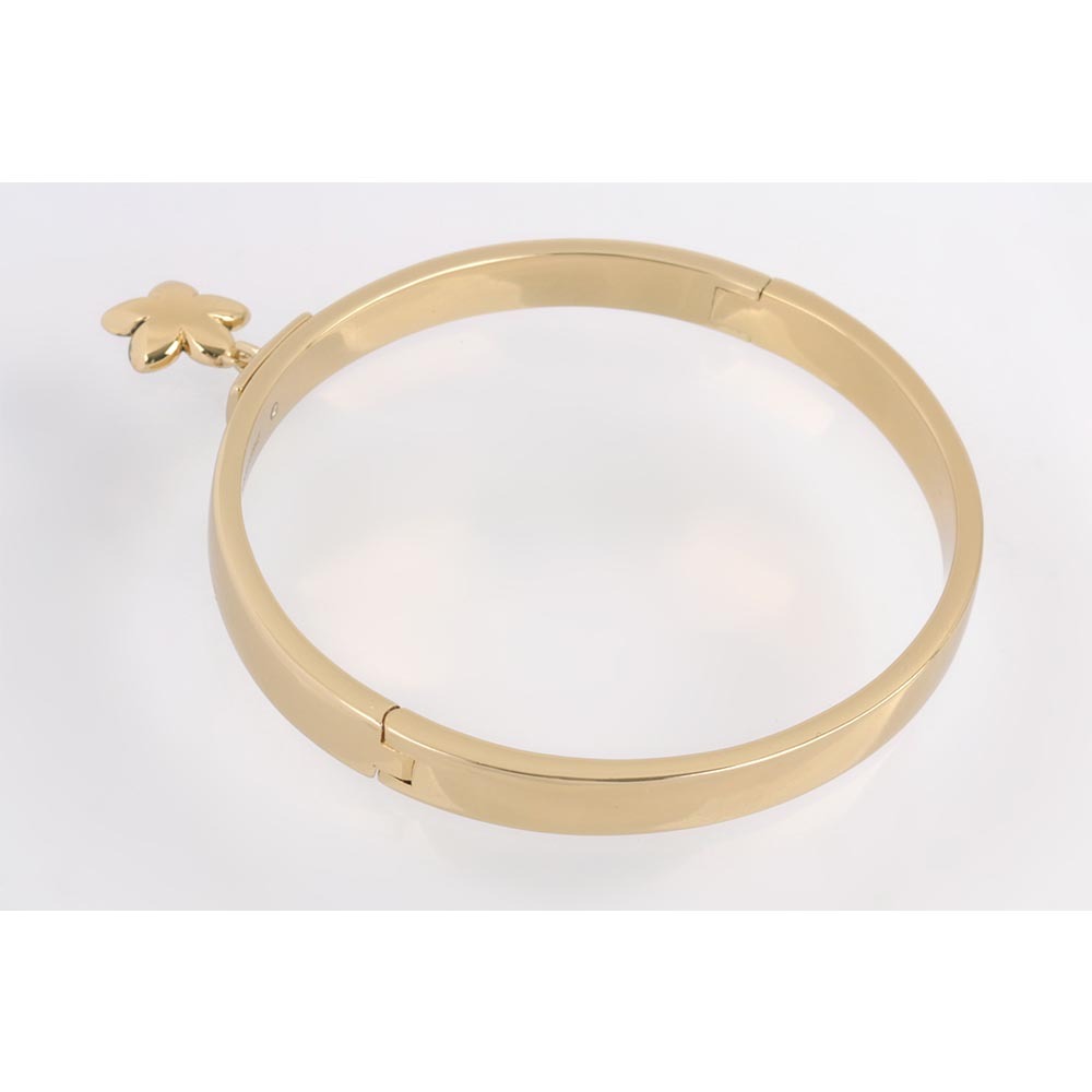 【COACH】水鑽鑲嵌花卉造型手鐲(金色) CT641 GLD