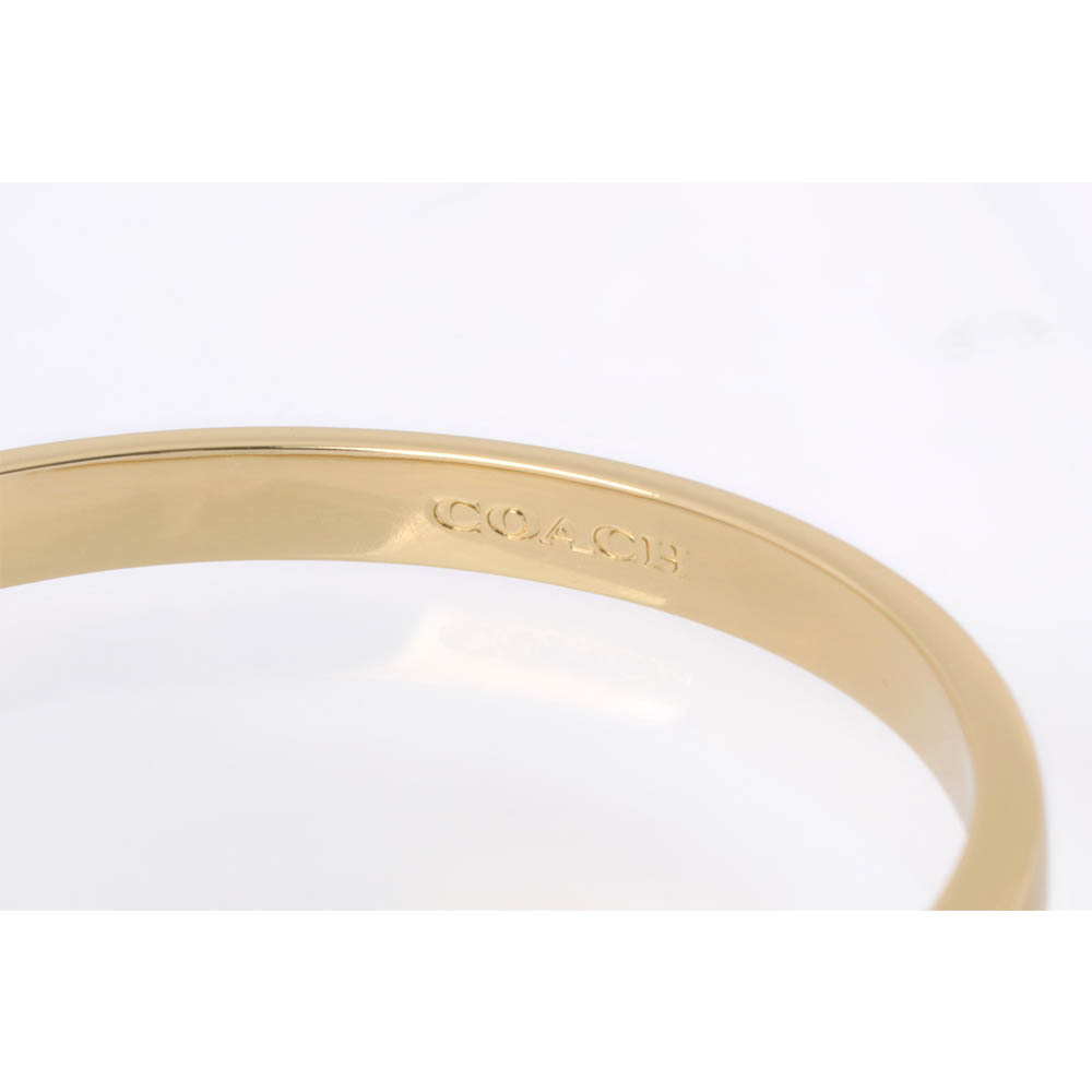 【COACH】水鑽鑲嵌花卉造型手鐲(金色) CT641 GLD