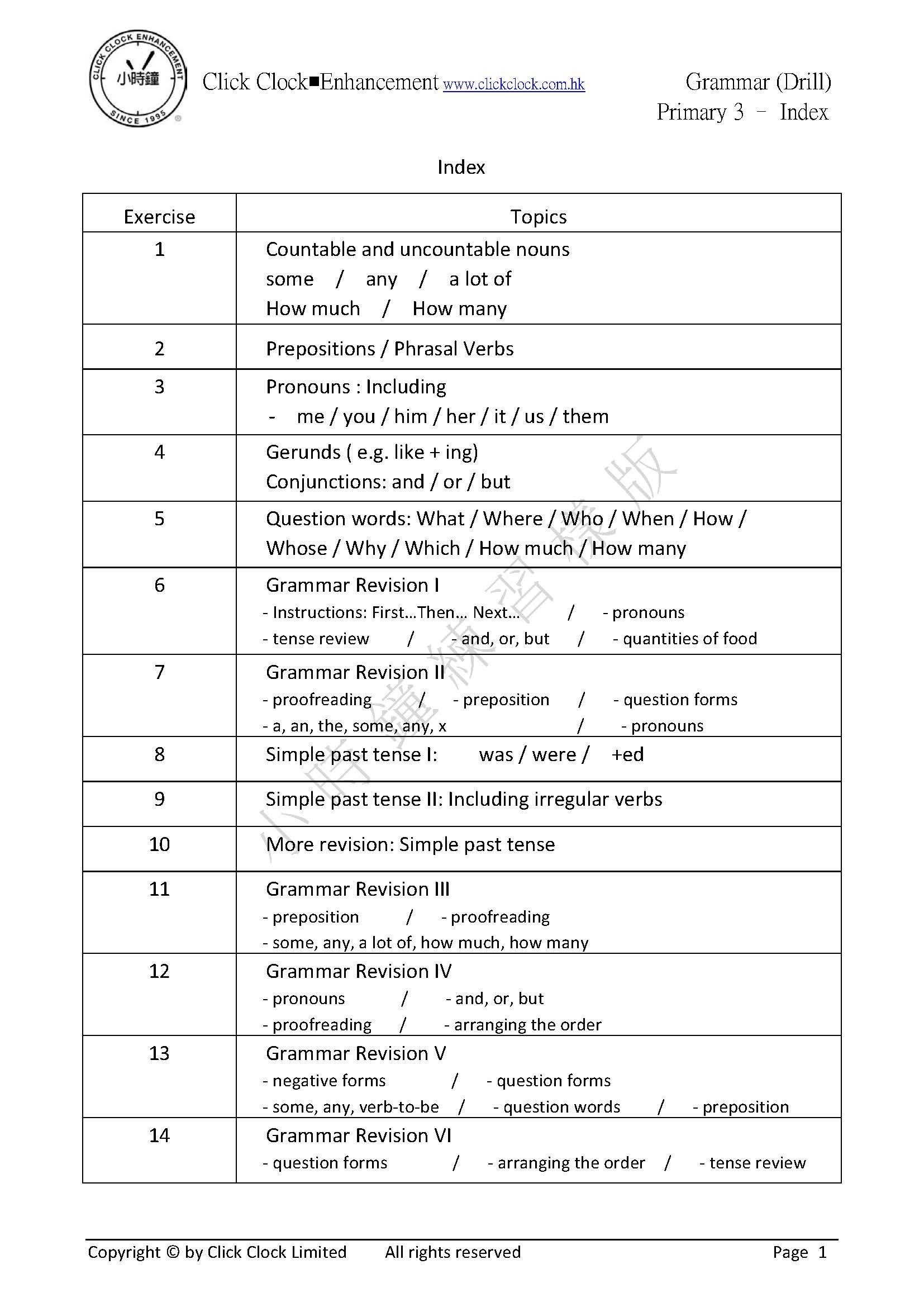 (PE 31)  P3 小學 英文科 文法 深究版 (Drill)