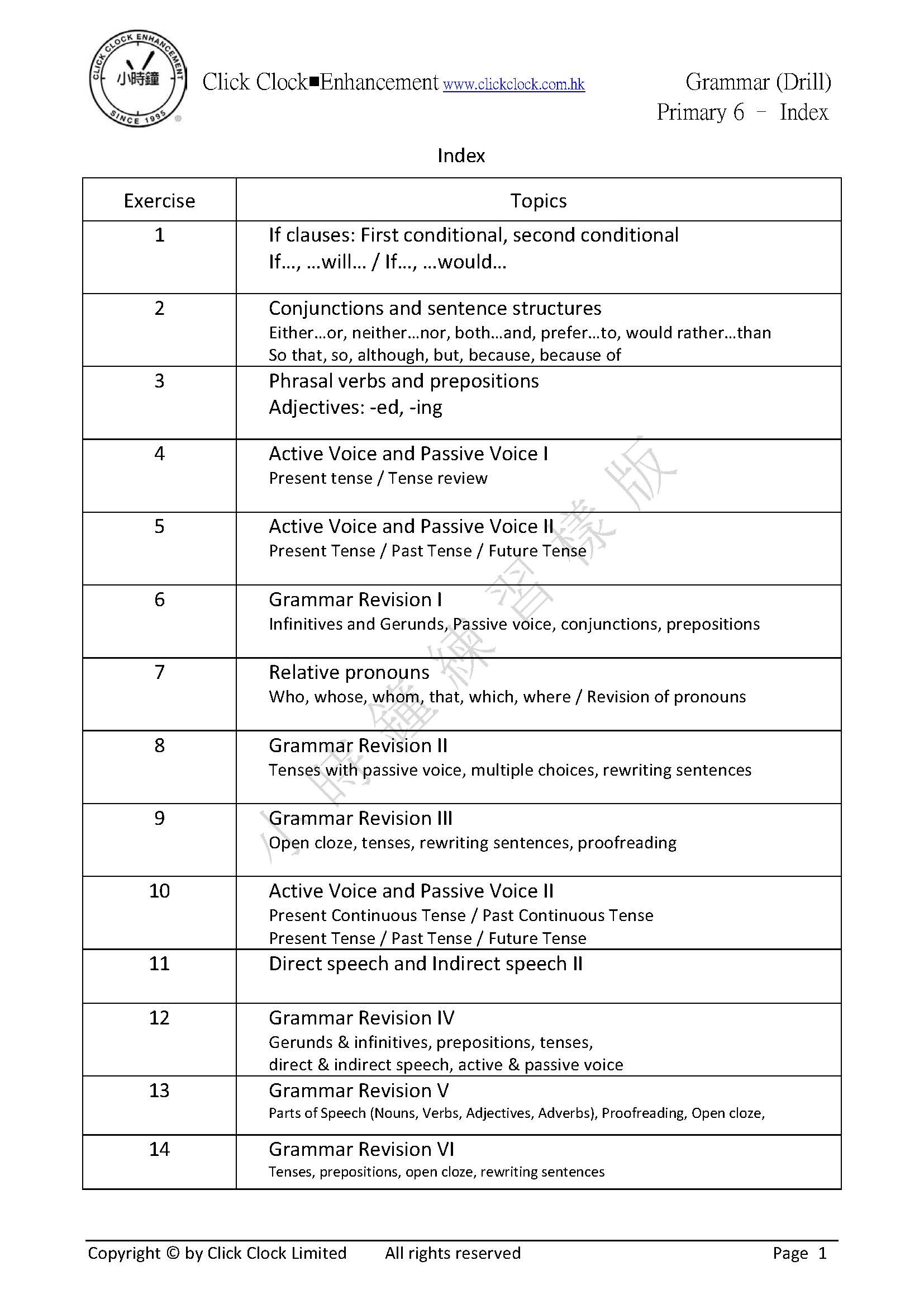 (PE 31)  P6 小學 英文科 文法 深究版 (Drill)