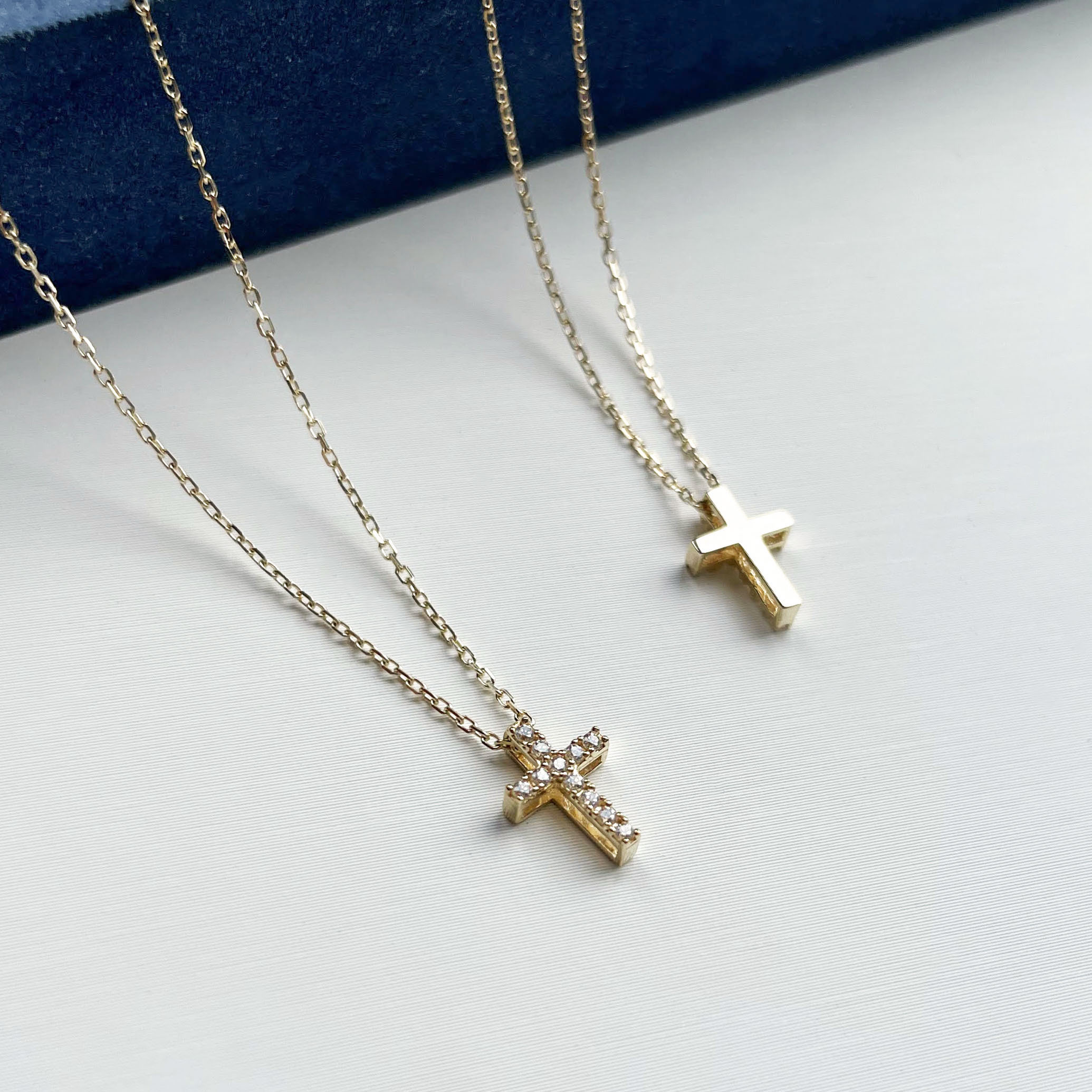 10K/雙面十字架項鍊