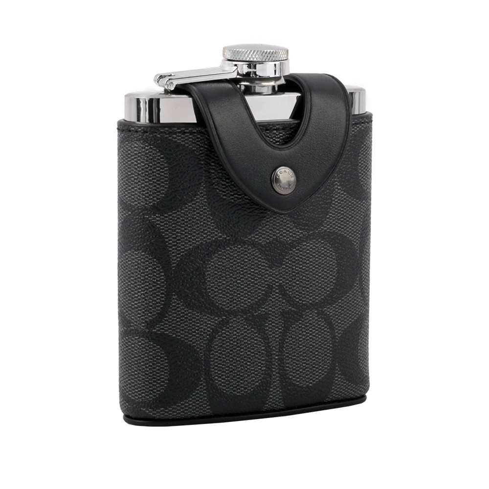 【COACH】塗層帆布及小牛皮酒瓶/攜帶瓶