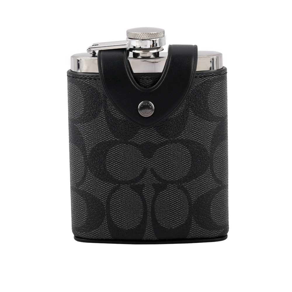 【COACH】塗層帆布及小牛皮酒瓶/攜帶瓶