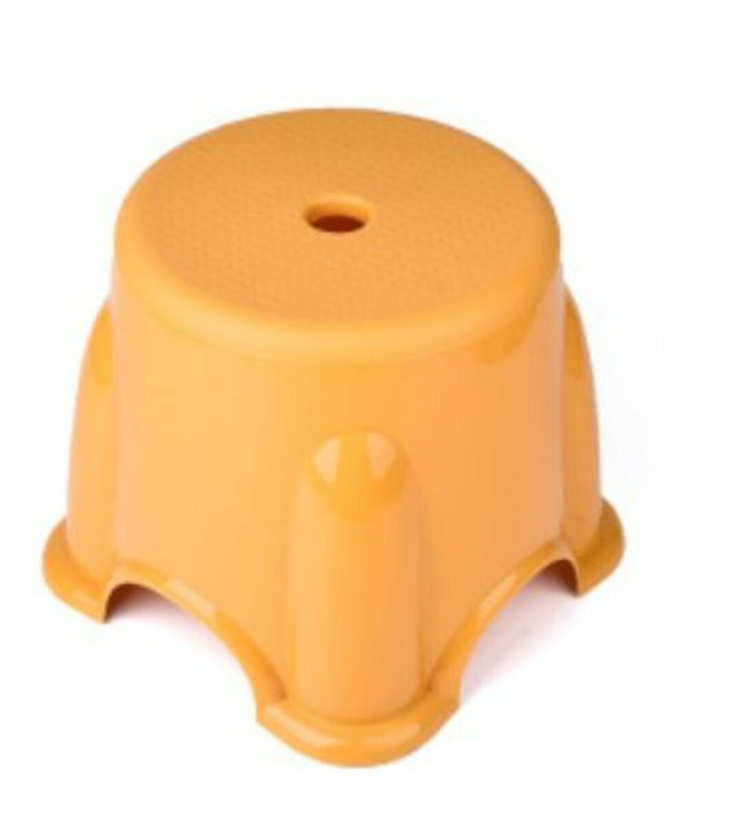 Foldable high tea table chair children's small round stool rubber stool (yellow large)