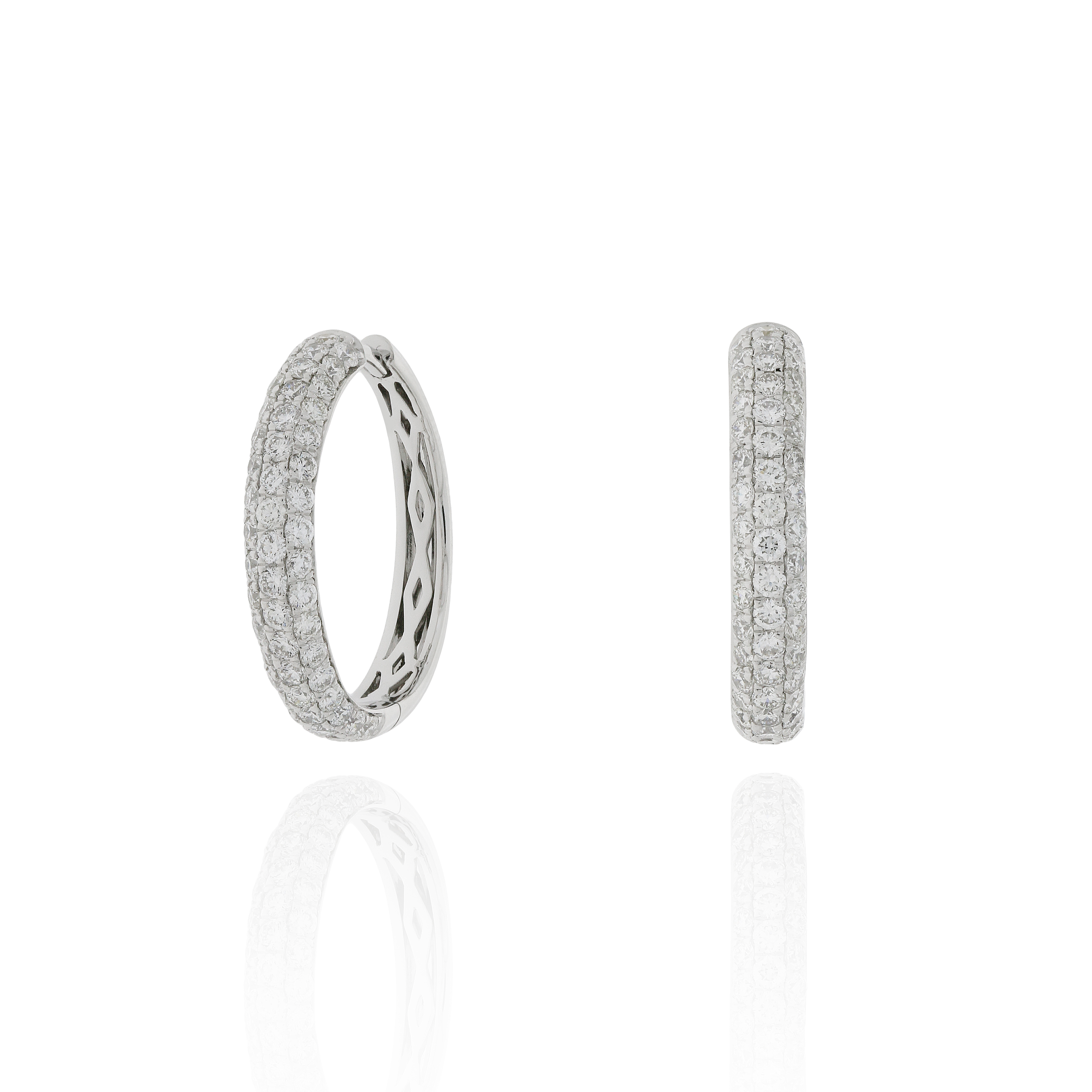 經典鑽石圈耳環