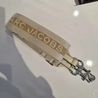 [S] MARC JACOBS 4S3SST006S04 LOGO LETTERING LINE LEATHER STRAP BAG,MARSHMALLOW, 196611033442 (SMJ343)
